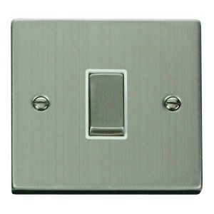1 gang 2 way 10AX ingot switch - white inserts