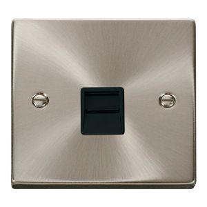 Telephone Outlets - Single master socket - black inserts