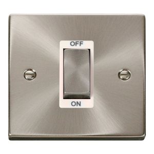 45A DP 1 gang ingot switch satin chrome white inserts