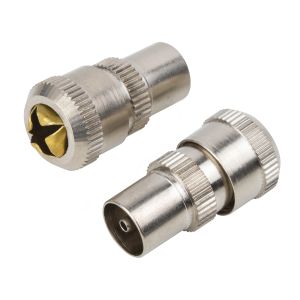 Nickel Plated Coaxial Plugs with Spring