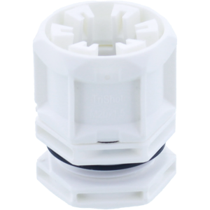 TriShot Cable Gland IP68 M20 6-14mm c/w Locknut White