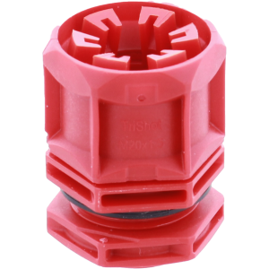 TriShot Cable Gland IP68 M20 6-14mm c/w Locknut Red