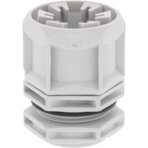 TriShot Cable Gland IP68 M20 6-14mm c/w Locknut Grey