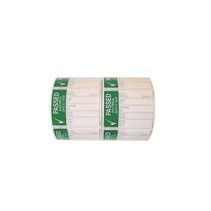 Laminated pass test labels Large - 42.5 x 32.5mm