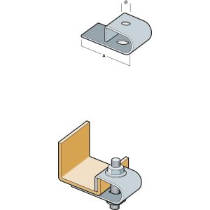 Purlin Threaded Rod Hanger 85mm (Qty 10) - Silver