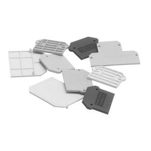End plate 35mm² grey 
