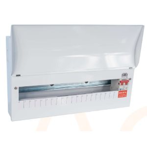 Consumer Unit - 100A Mains Switch 19 Way Metal Board