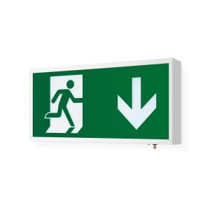 Emergency exit sign 1W 200lm IP20 c/w leg man/ST