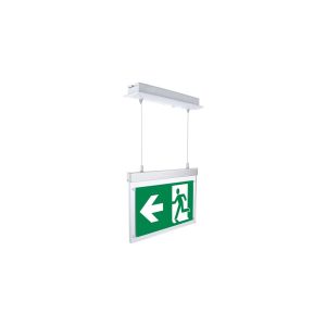 Emergency exit sign suspended recessed IP20 cw leg man/ST