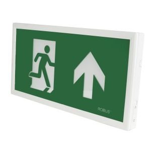 Emergency slim exit sign 3.5W 35Lm IP20 self test cw leg whi 