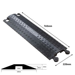 Heavy duty drive-over cable cover 765x220x32mm black