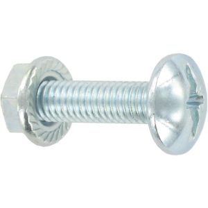 M6x16mm combi tray bolt &amp; nut BZP