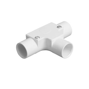 PVC Conduit Inspection Tee - 20mm - White