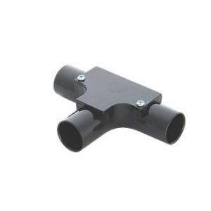 PVC Conduit Inspection Tee - 25mm - Black