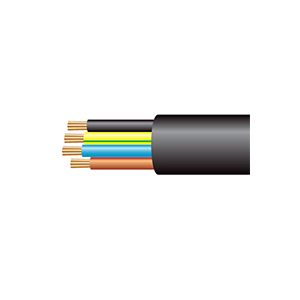 3184Y - Heavy Duty PVC Flex - Round - 2.5mm Conductor - 100m Drum - Black