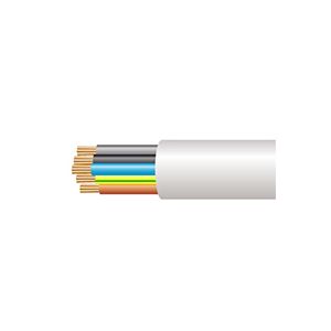 3185Y - Heavy Duty PVC Flex - Round - 1mm Conductor - 100m Drum - White
